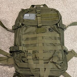 Military Green Tactical Backpack  Military-Style Pack for Men